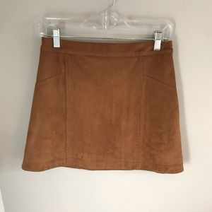 Micro Suede Mini Skirt